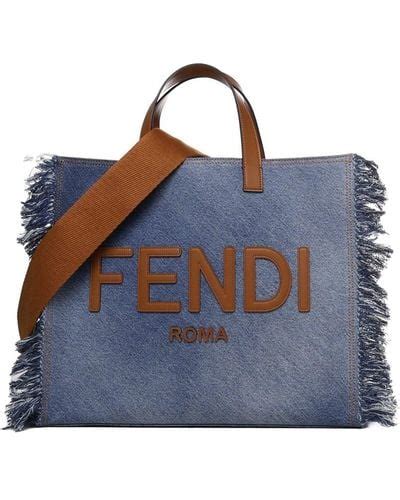 shop fendi tote handbags|Fendi denim tote.